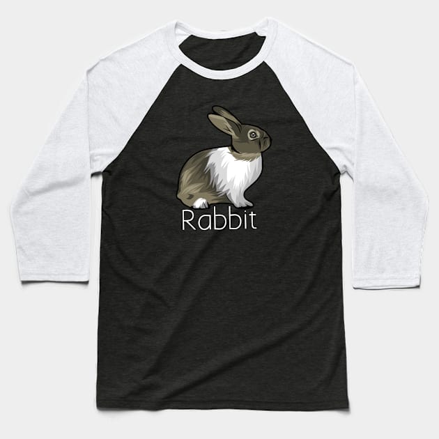 Cartoon Rabbit Baseball T-Shirt by Fadmel